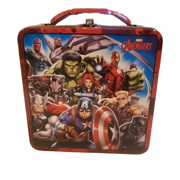 Marvel Avengers Metal Lunch Box 5 1/2" x 5 1/2" - Picture 2 of 7
